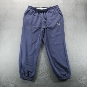 Nike‎ Pants Mens L Blue Poly-Knit Track Pants Joggers Drawstring Pockets